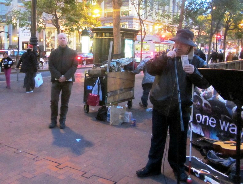 ROBIN FROM EUREKA PREACHES AT POWELL & MARKET